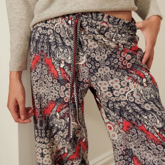 Anthropologie ARTIST FLANNEL SLEEP TROUSERS Pants Lounge Pajama Bottoms Size M